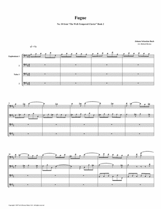 Fugue 18 from Well-Tempered Clavier, Book 2 (Euphonium-Tuba Quartet)