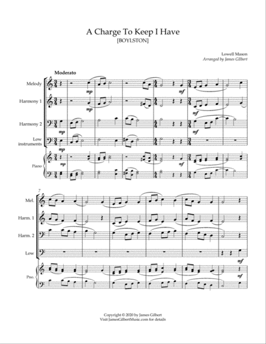 A Charge To Keep I Have Full Orchestra scores gallery preview page 2