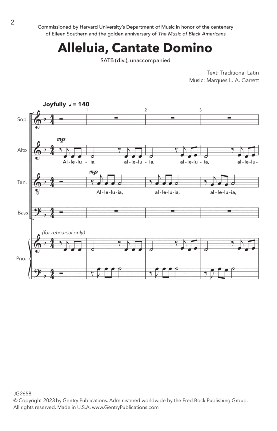 Alleluia, Cantate Domino Alleluia, Cantate Domino Divisi scores gallery preview page 1