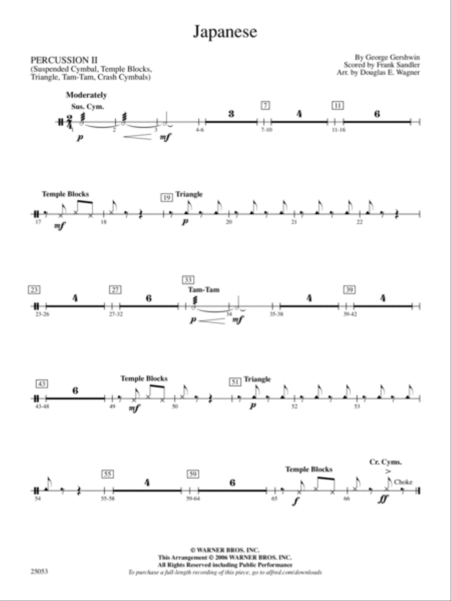 Japanese: 2nd Percussion Full Orchestra scores gallery preview page 1