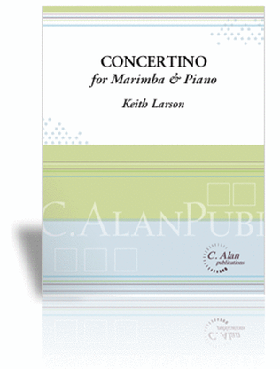 Book cover for Concertino for Marimba & Piano (score & 1 part)