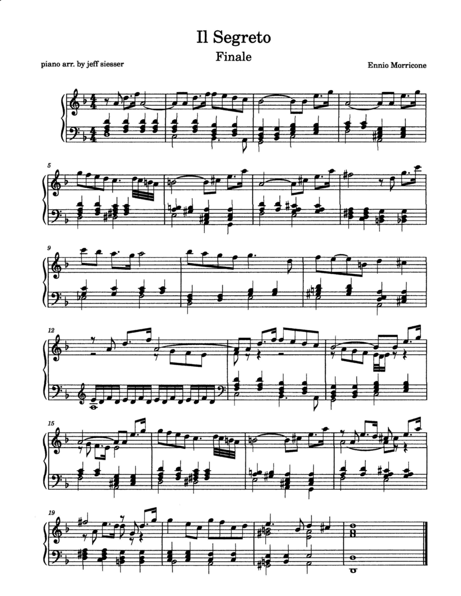 Il Segreto Piano Solo scores gallery preview page 1