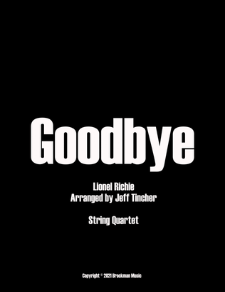 Book cover for Goodbye