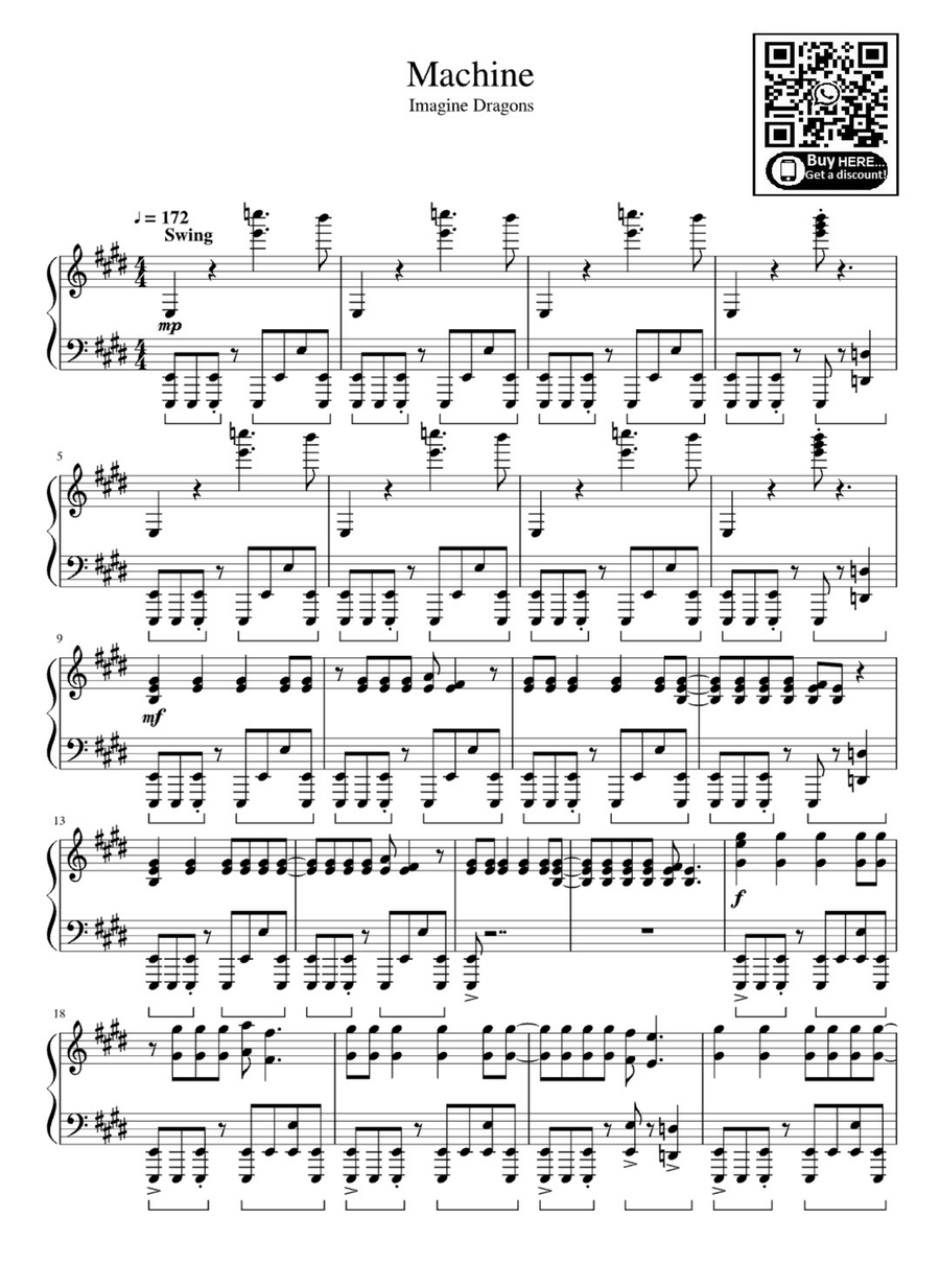 Machine Easy Piano scores gallery preview page 1