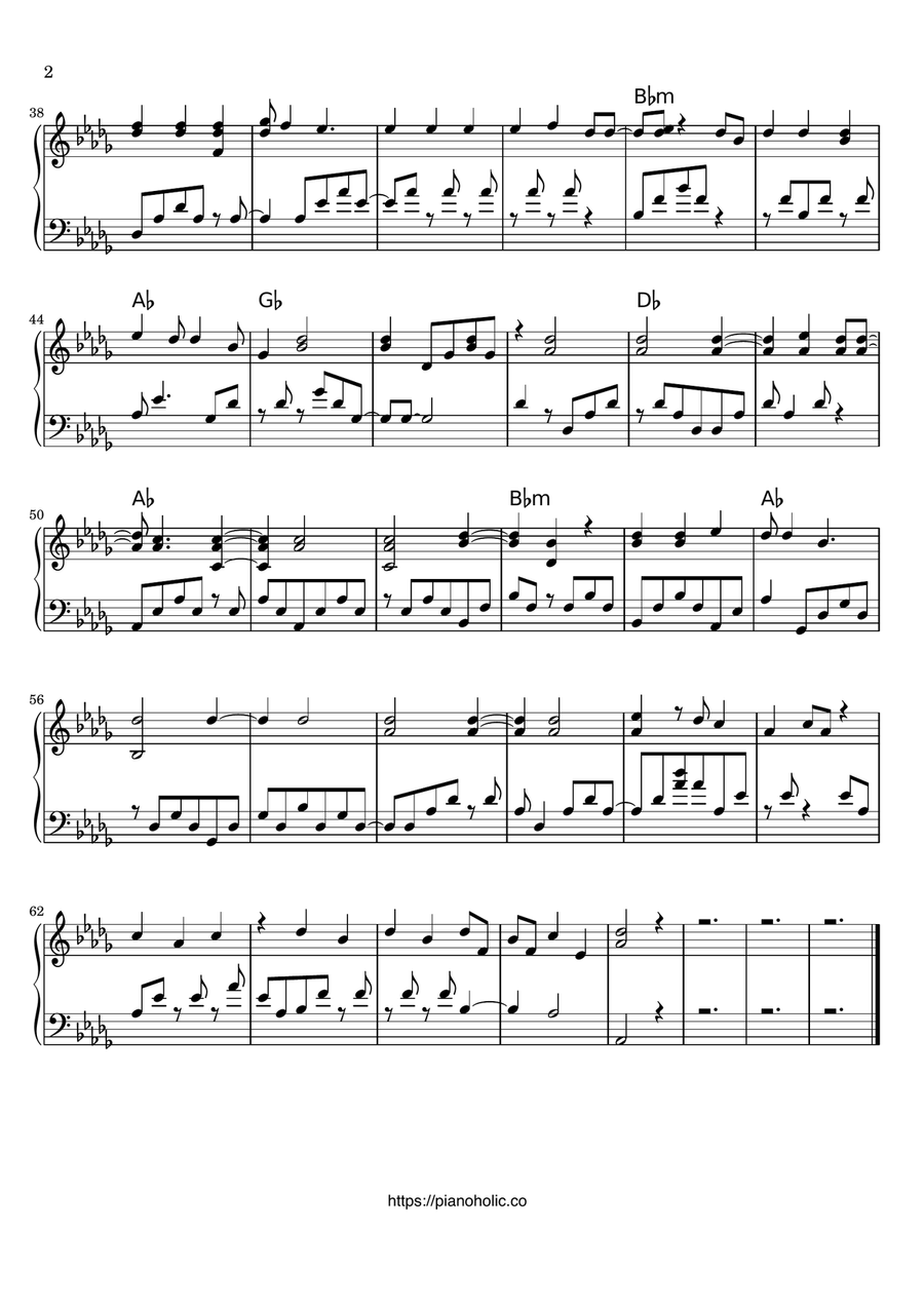 Umbrella Piano Solo scores gallery preview page 2