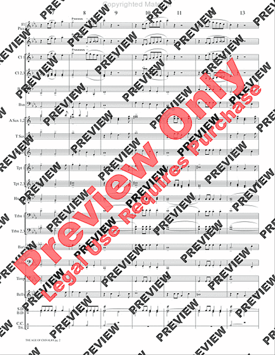 The Age of Chivalry Concert Band scores gallery preview page 5