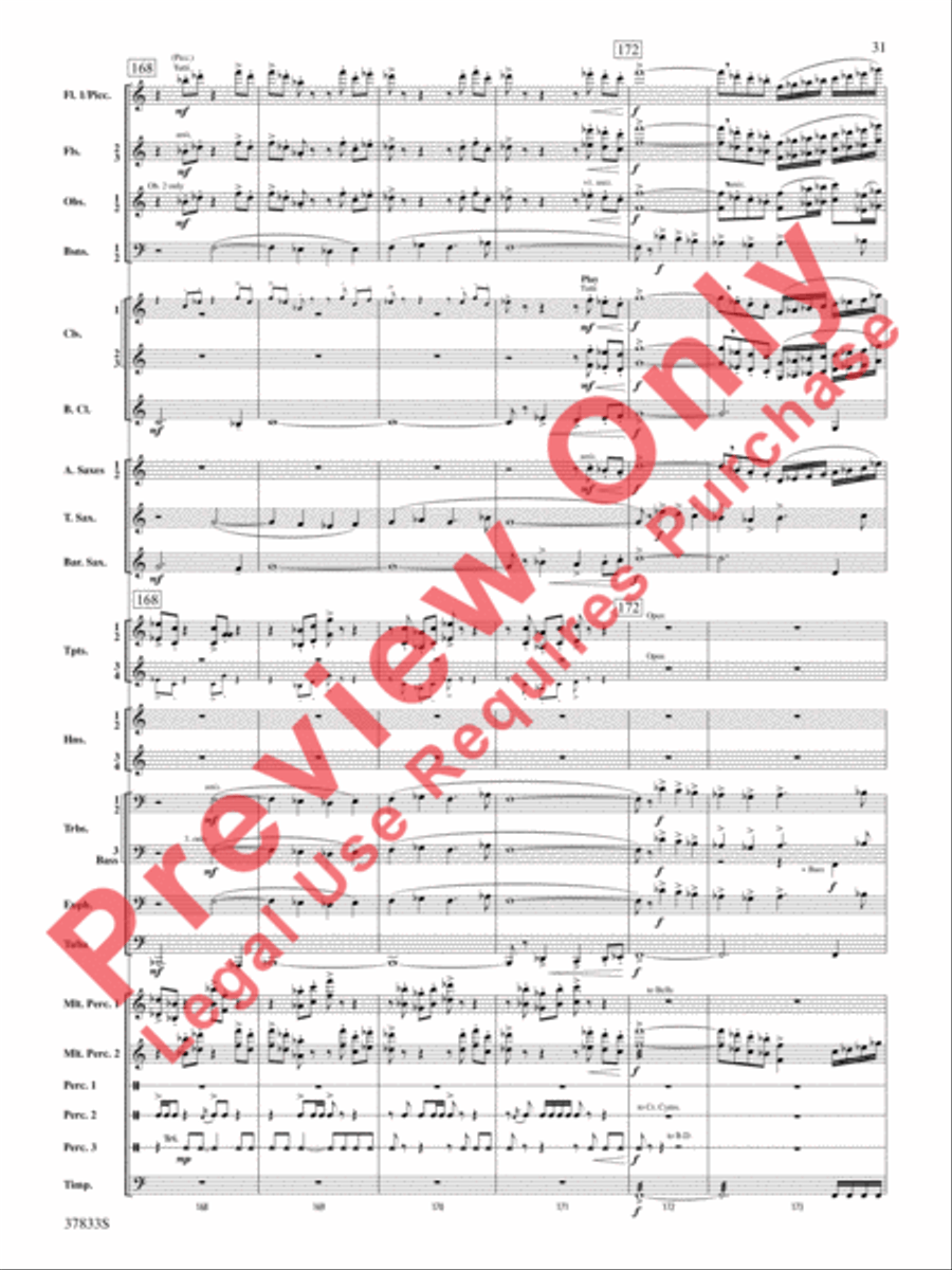 Symphonic Essay Symphonic Essay Concert Band scores gallery preview page 32