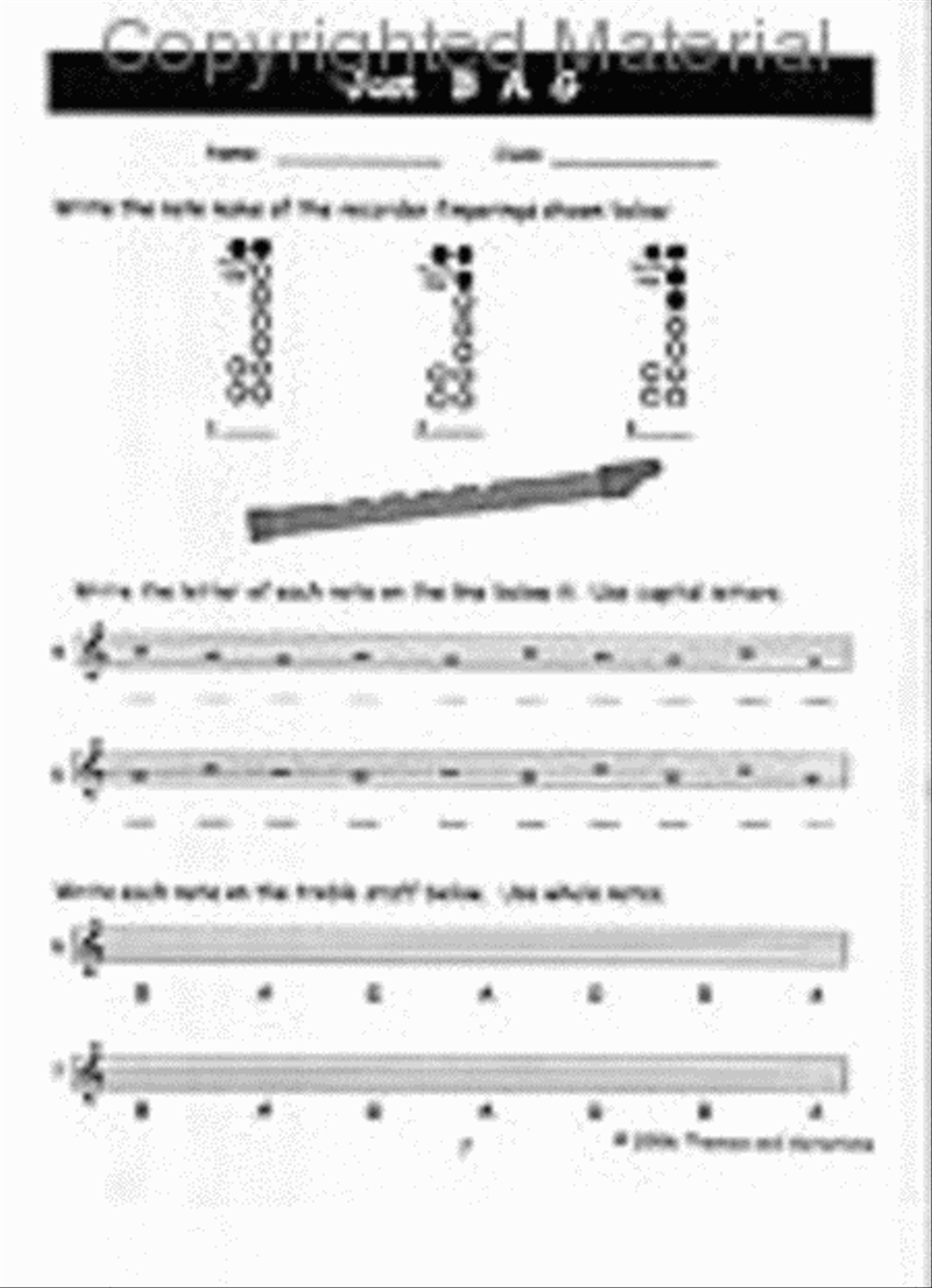 Recorder Fingering and Note Name Flashcards Recorder scores gallery preview page 3