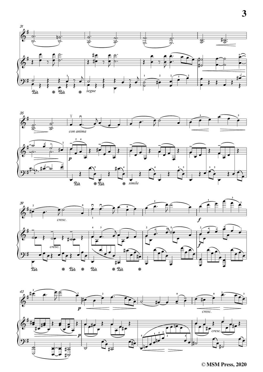 Brahms-Violin Sonata No.1,in G Major,Op.78,for Violin and Piano Violin Solo scores gallery preview page 5