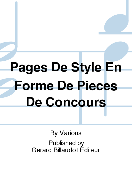 Pages De Style En Forme De Pieces De Concours