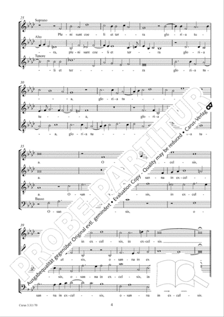 Mass for four voices 4-Part scores gallery preview page 5