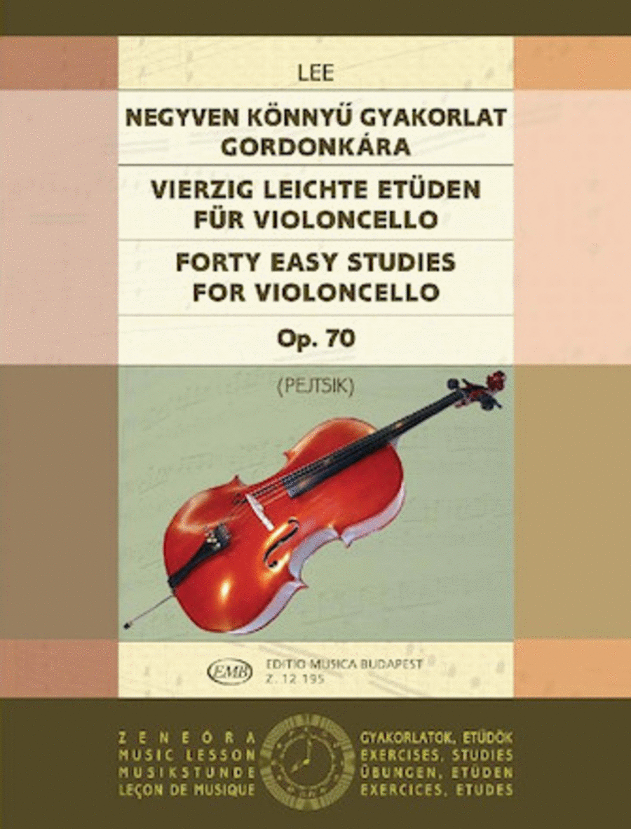 40 Easy Studies for Violoncello in the First Position, Op. 70 Cello scores gallery preview page 1
