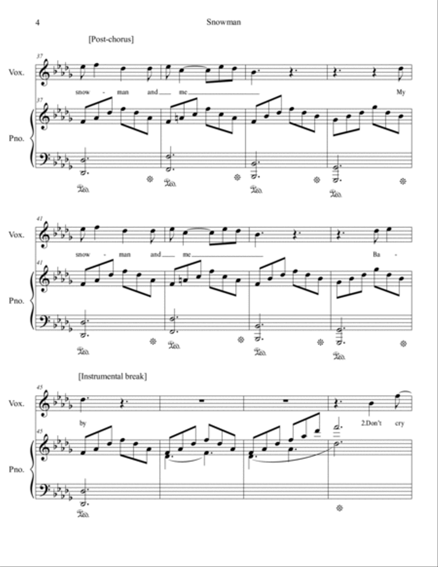 Snowman Snowman Voice scores gallery preview page 5