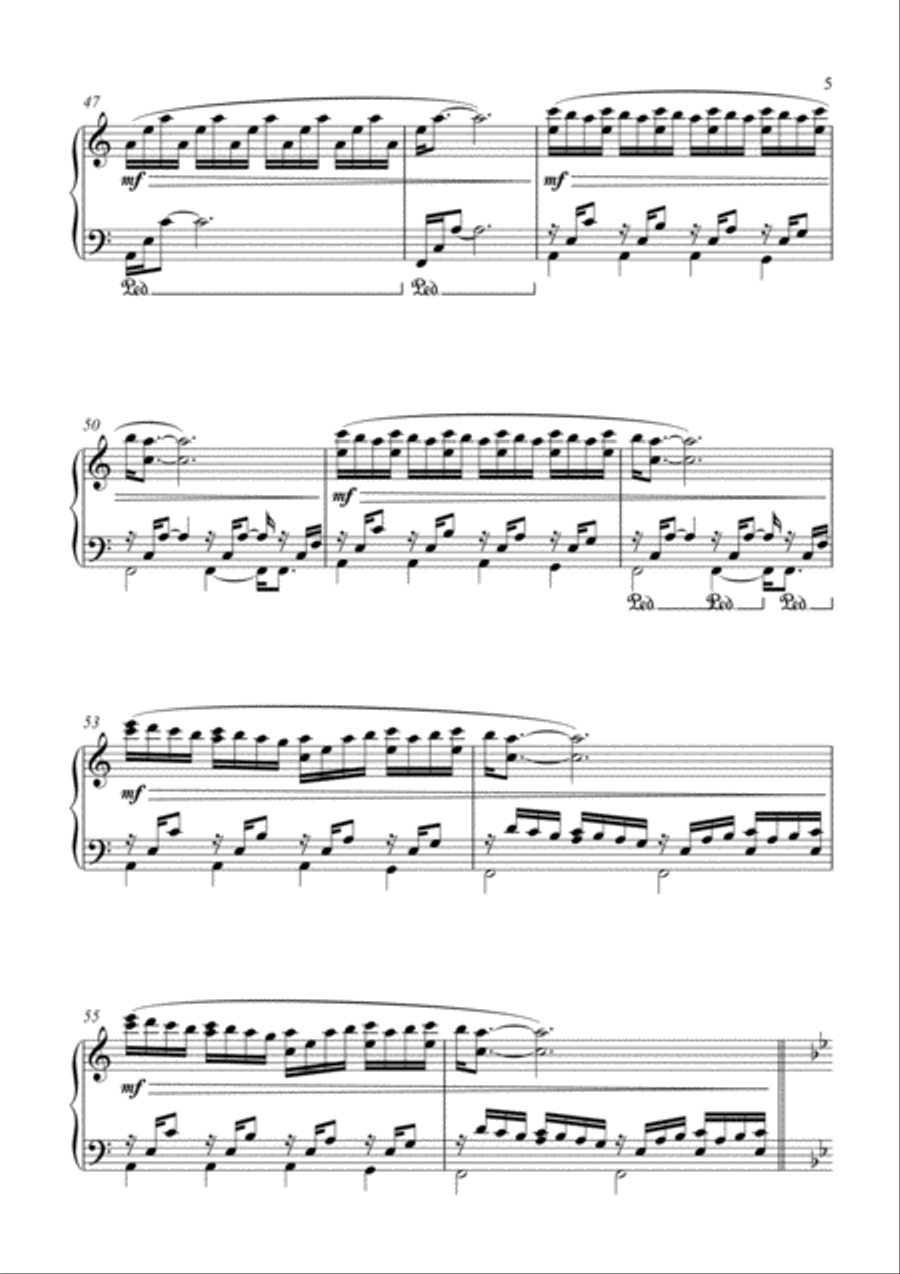 I have to remind myself to breathe... Piano Solo scores gallery preview page 5