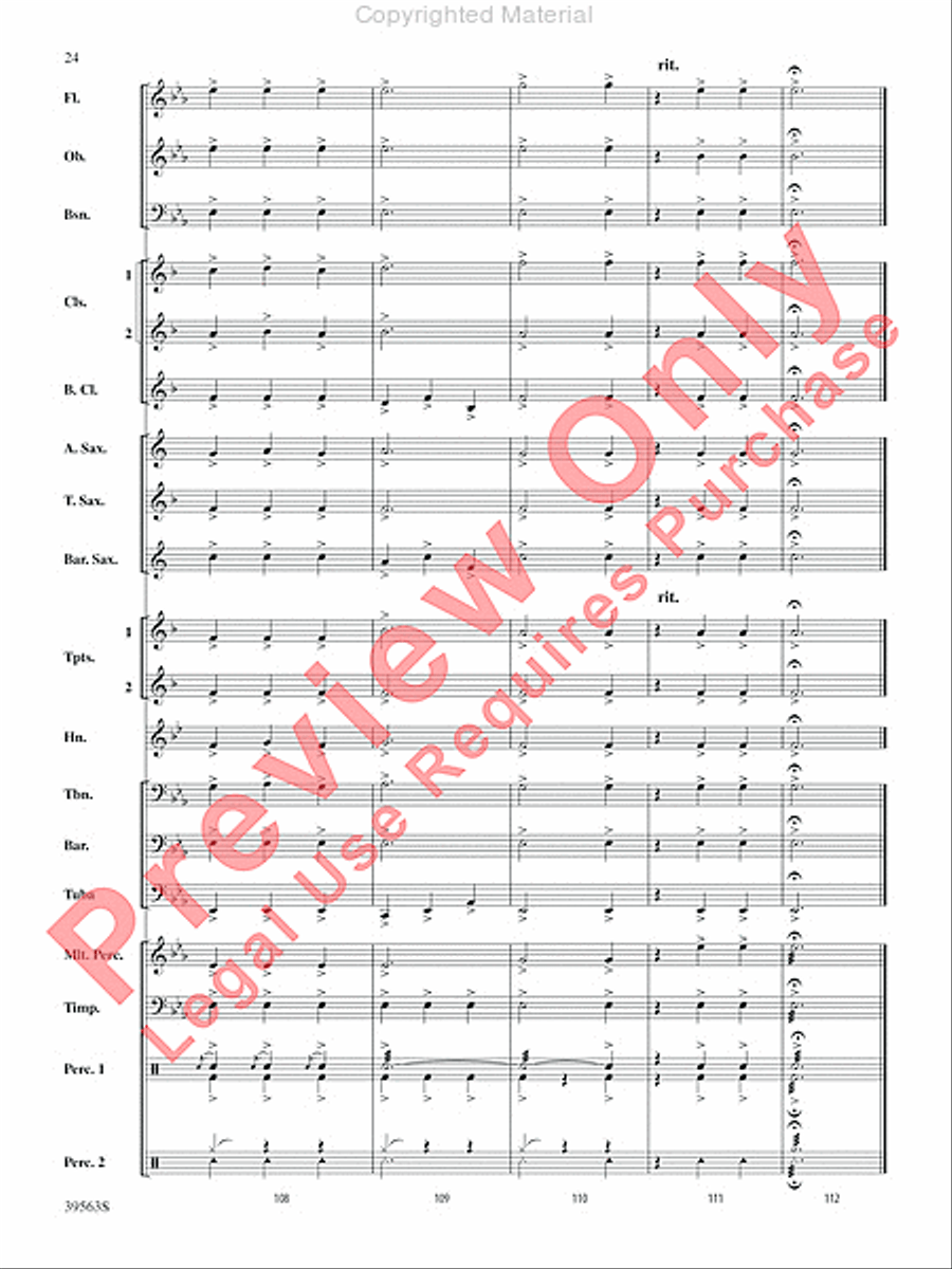 Academic Festival Overture Concert Band scores gallery preview page 25