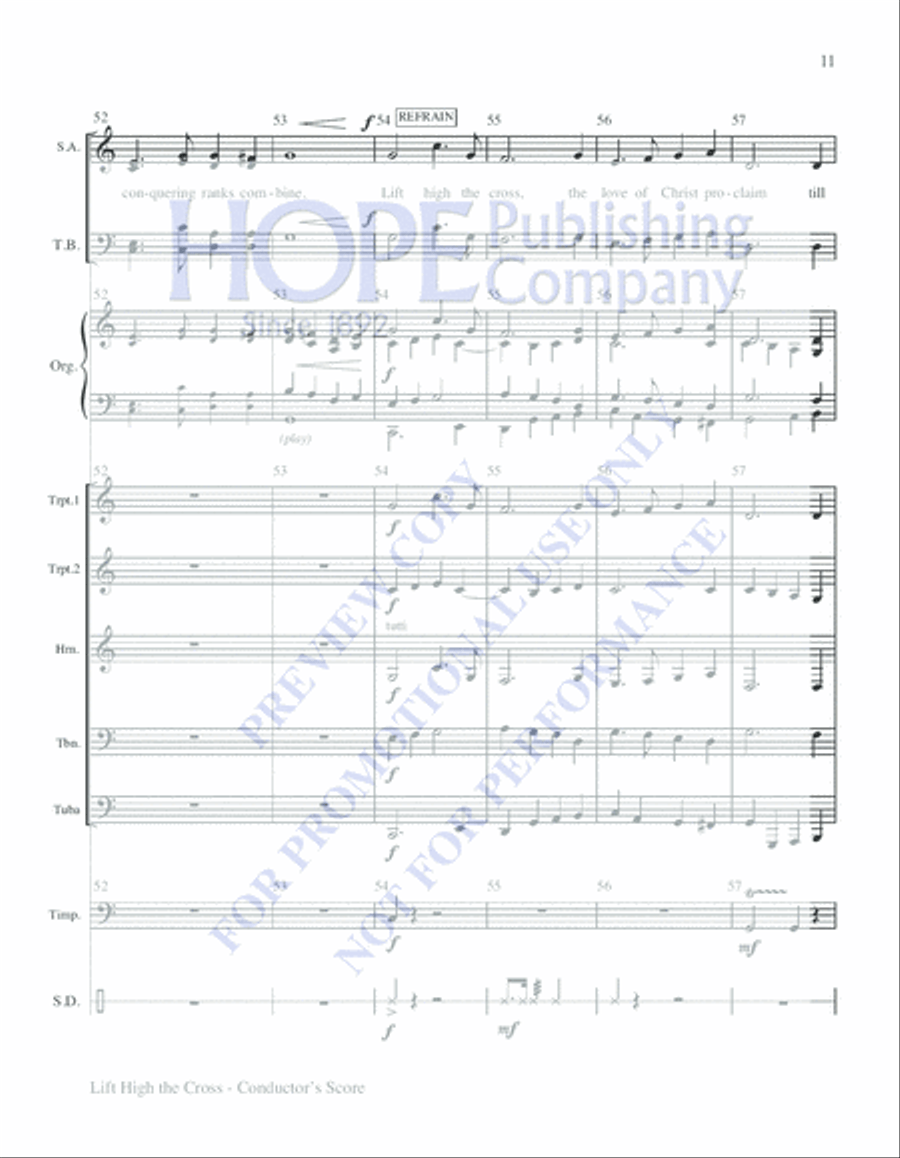 Lift High the Cross 4-Part scores gallery preview page 11