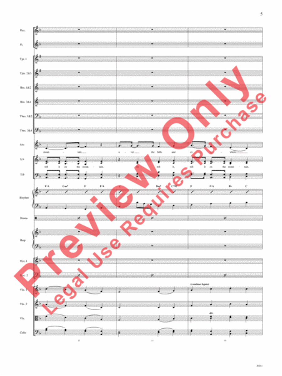 Go, Tell It on the Mountain Choir scores gallery preview page 5