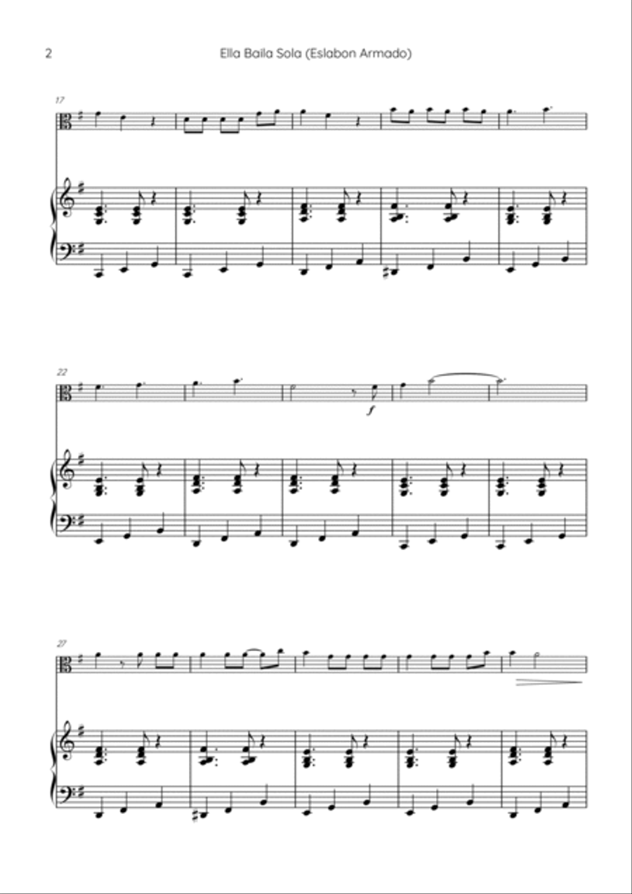 Ella Baila Sola Viola scores gallery preview page 2