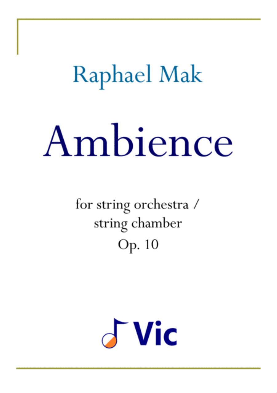 Ambience (string orchestra/chamber version), op. 10 String Orchestra scores gallery preview page 1