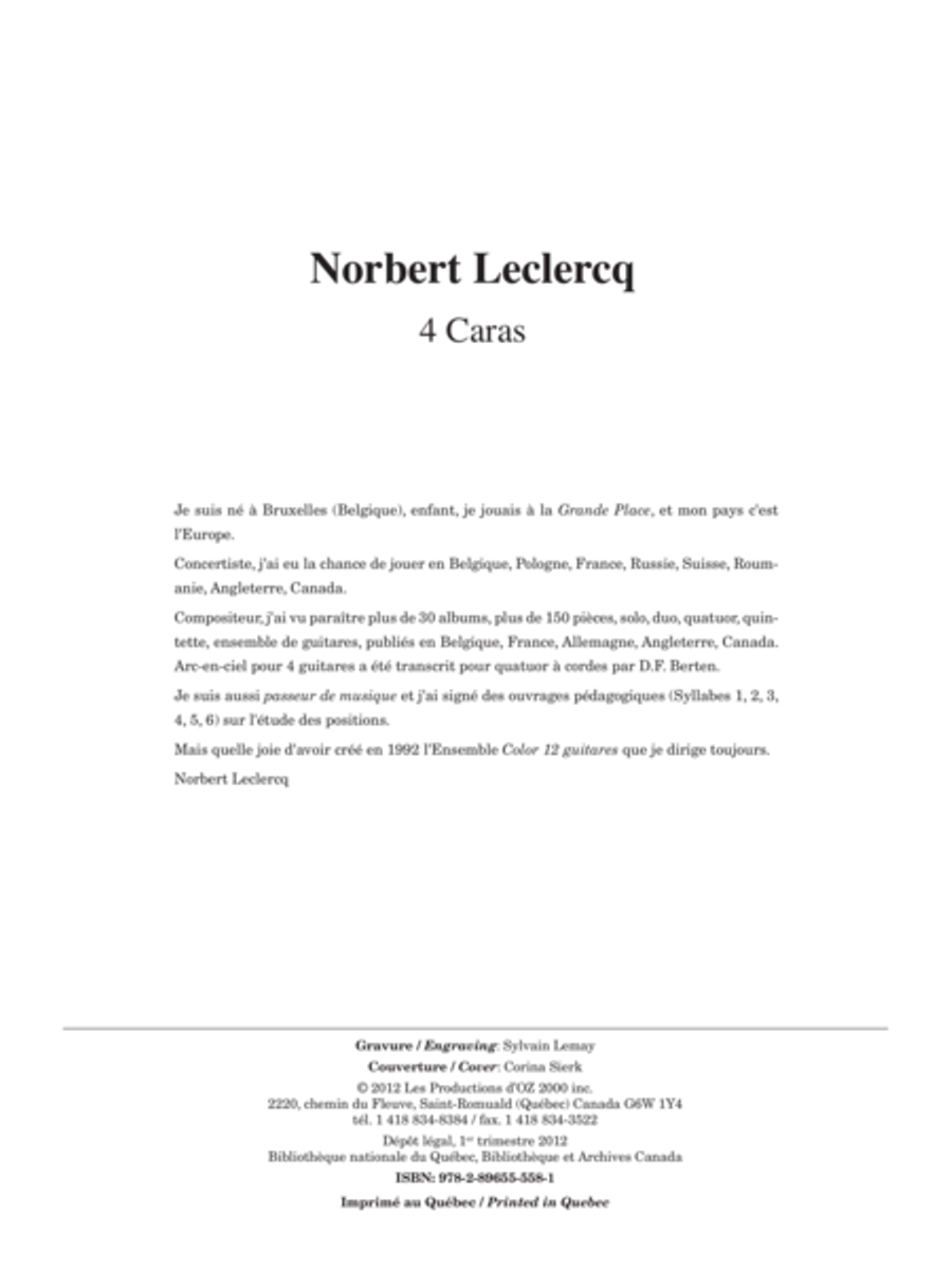 4 Caras 4 Caras Classical Guitar scores gallery preview page 1