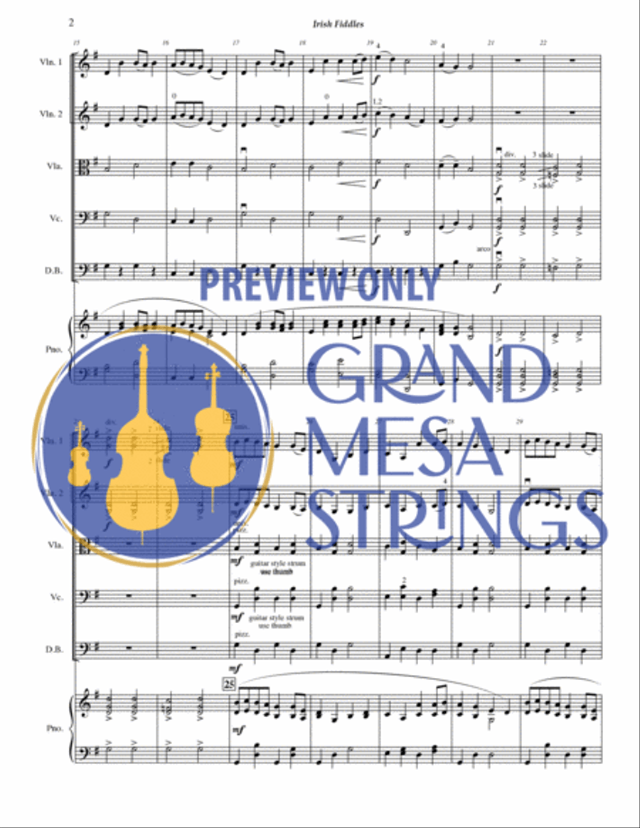 Irish Fiddles String Orchestra scores gallery preview page 3