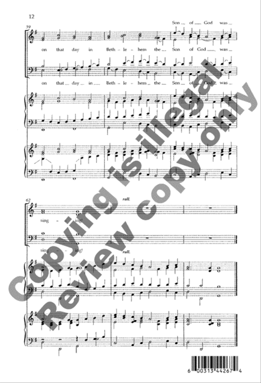 The Son of God Was Singing 4-Part scores gallery preview page 11