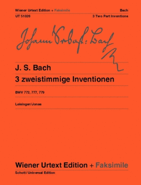 Bach : 3 Zweistimmige Inventionen (3 Two Part Inventions)