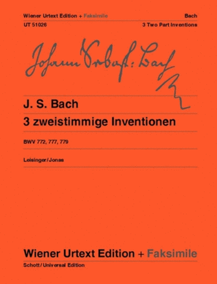 Book cover for 3 Zweistimmige Inventionen
