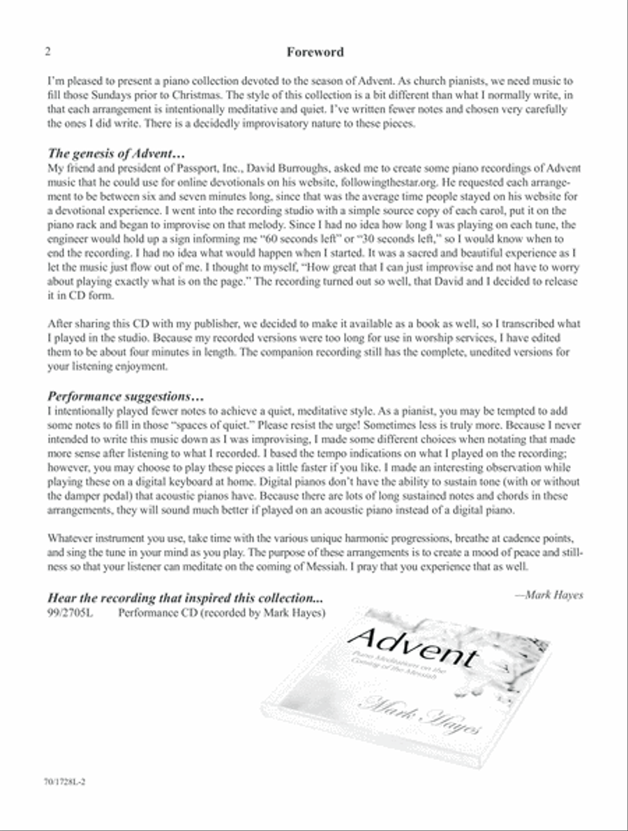 Advent Piano Solo scores gallery preview page 2