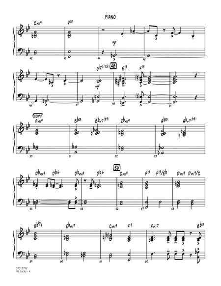 Mr. Lucky (Soprano Sax Feature) - Piano