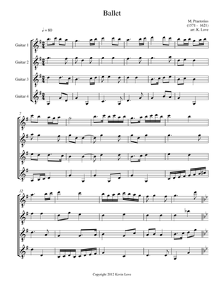 Ballet (Guitar Quartet) - Score and Parts