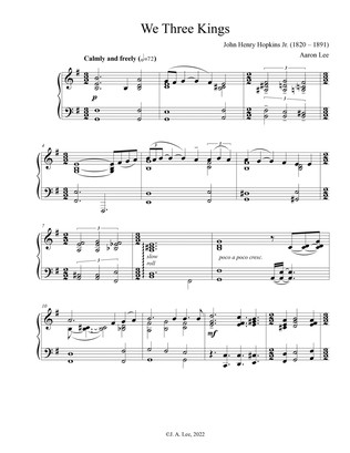 We Three Kings (for solo piano)