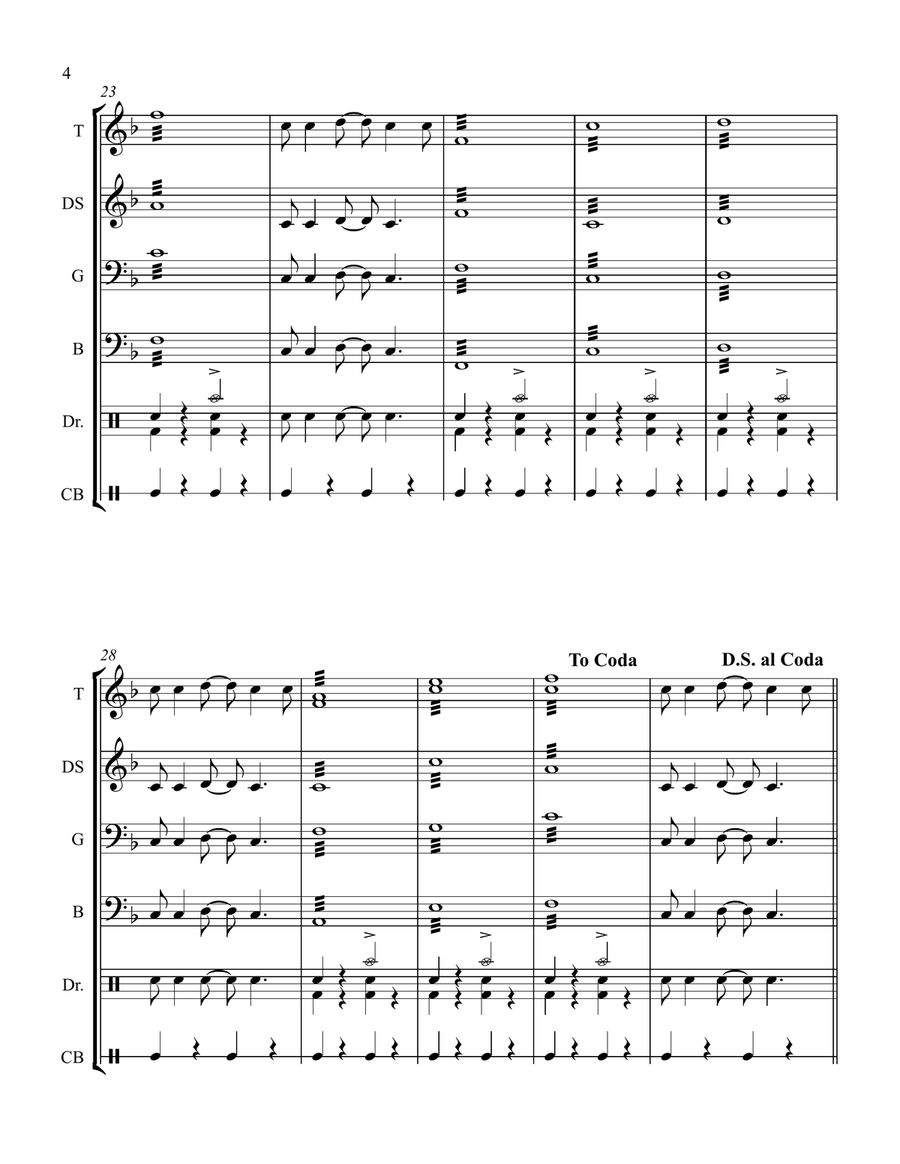 Take On Me Percussion Ensemble scores gallery preview page 4