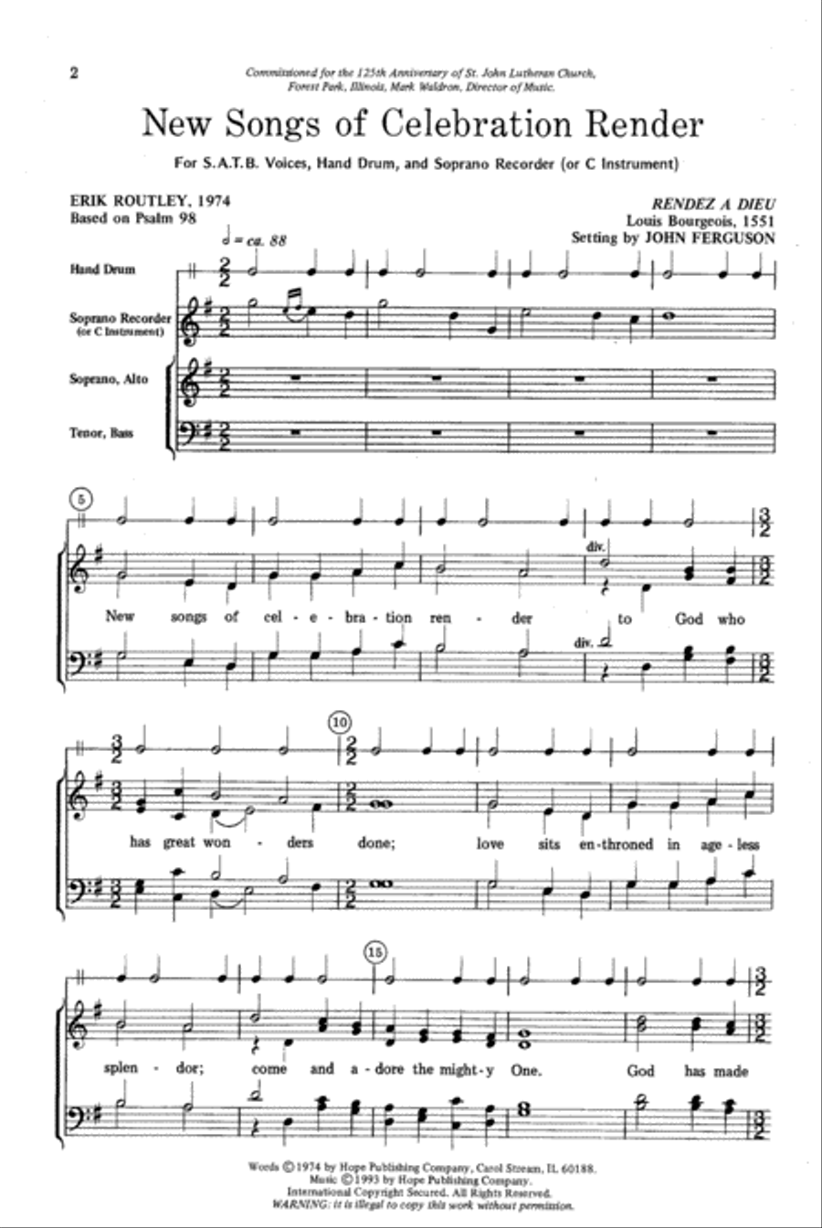 New Songs of Celebration Render 4-Part scores gallery preview page 2