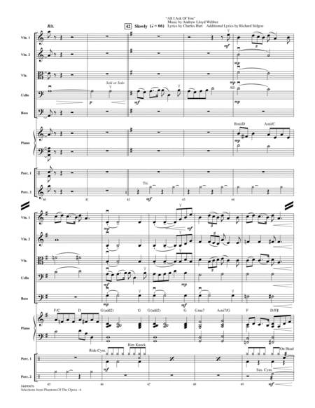 Selections from Phantom Of The Opera - Full Score