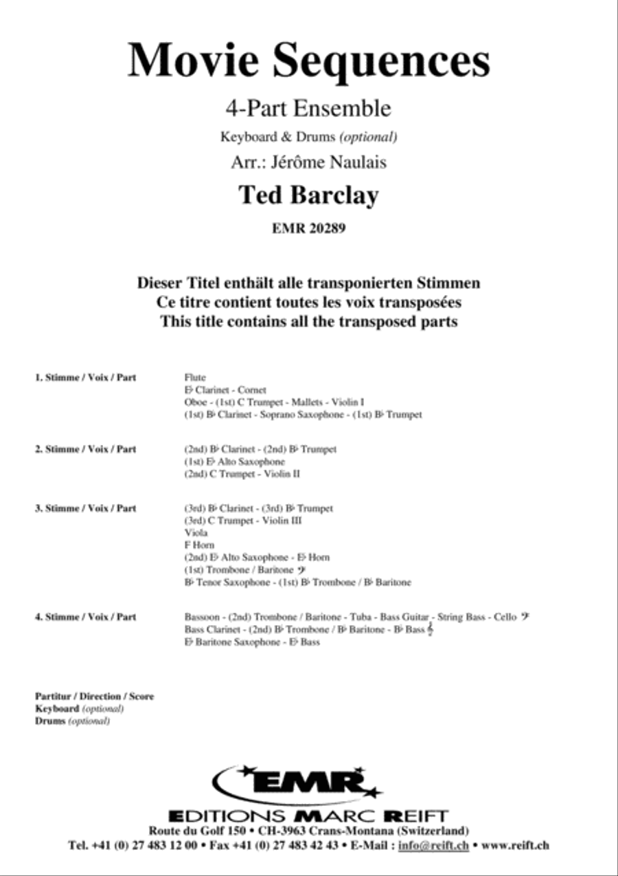 Movie Sequences Concert Band scores gallery preview page 2