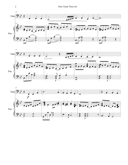 How Great Thou Art - for Tuba and Piano image number null