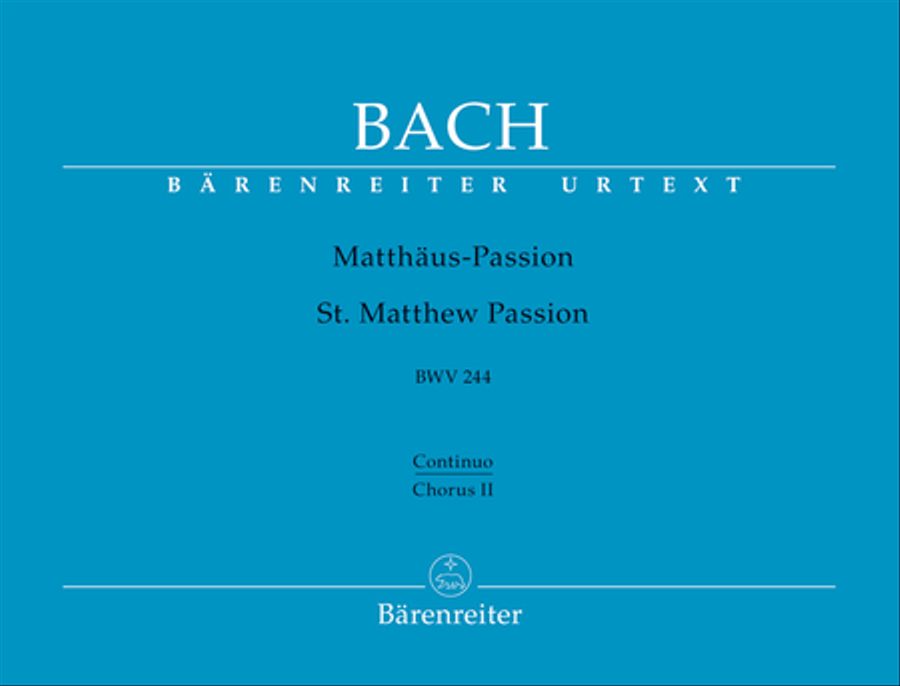 Matthaus-Passion BWV 244 Choir scores gallery preview page 1