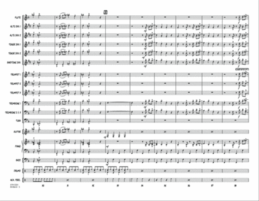 Birdland (arr. John Berry) - Conductor Score (Full Score) Jazz Ensemble scores gallery preview page 5