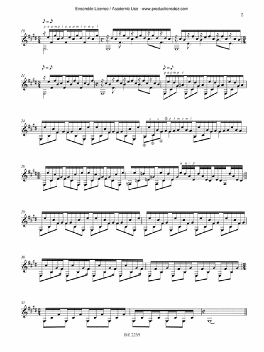 10 études 10 études Classical Guitar scores gallery preview page 5