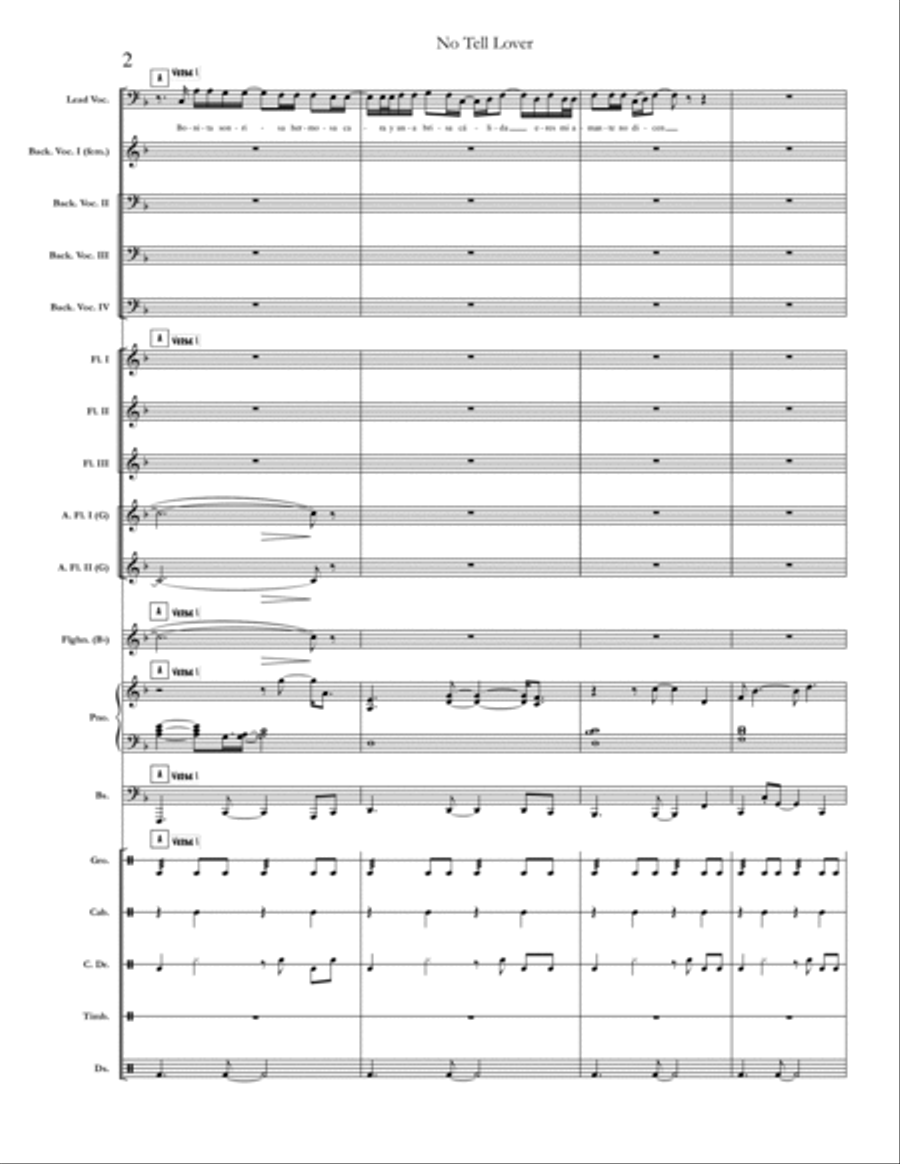 No Tell Lover Large Ensemble scores gallery preview page 2