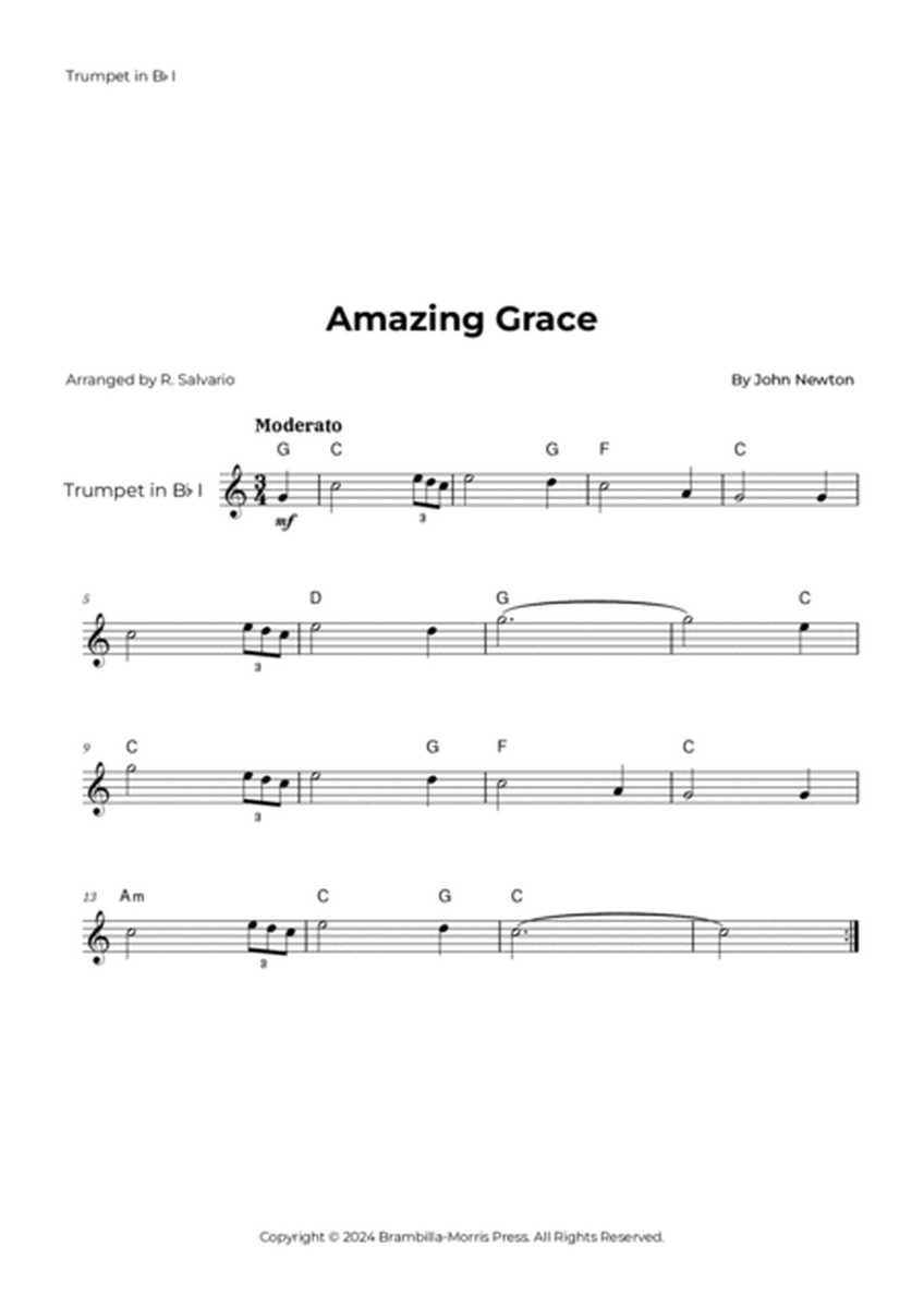 Amazing Grace - Brass Quartet (With Piano Accompaniment) image number null