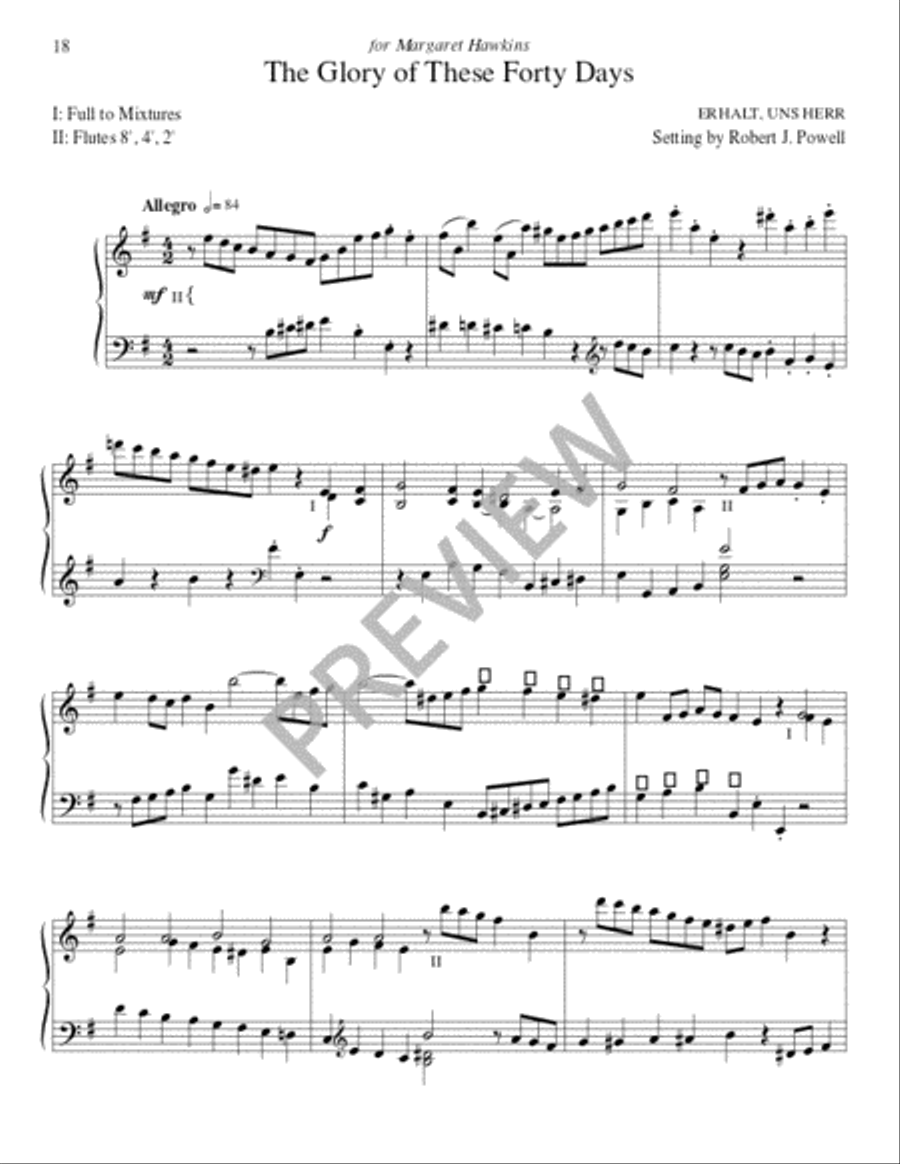 Ten Seasonal Hymn Tune Preludes for the Church Year Organ scores gallery preview page 19