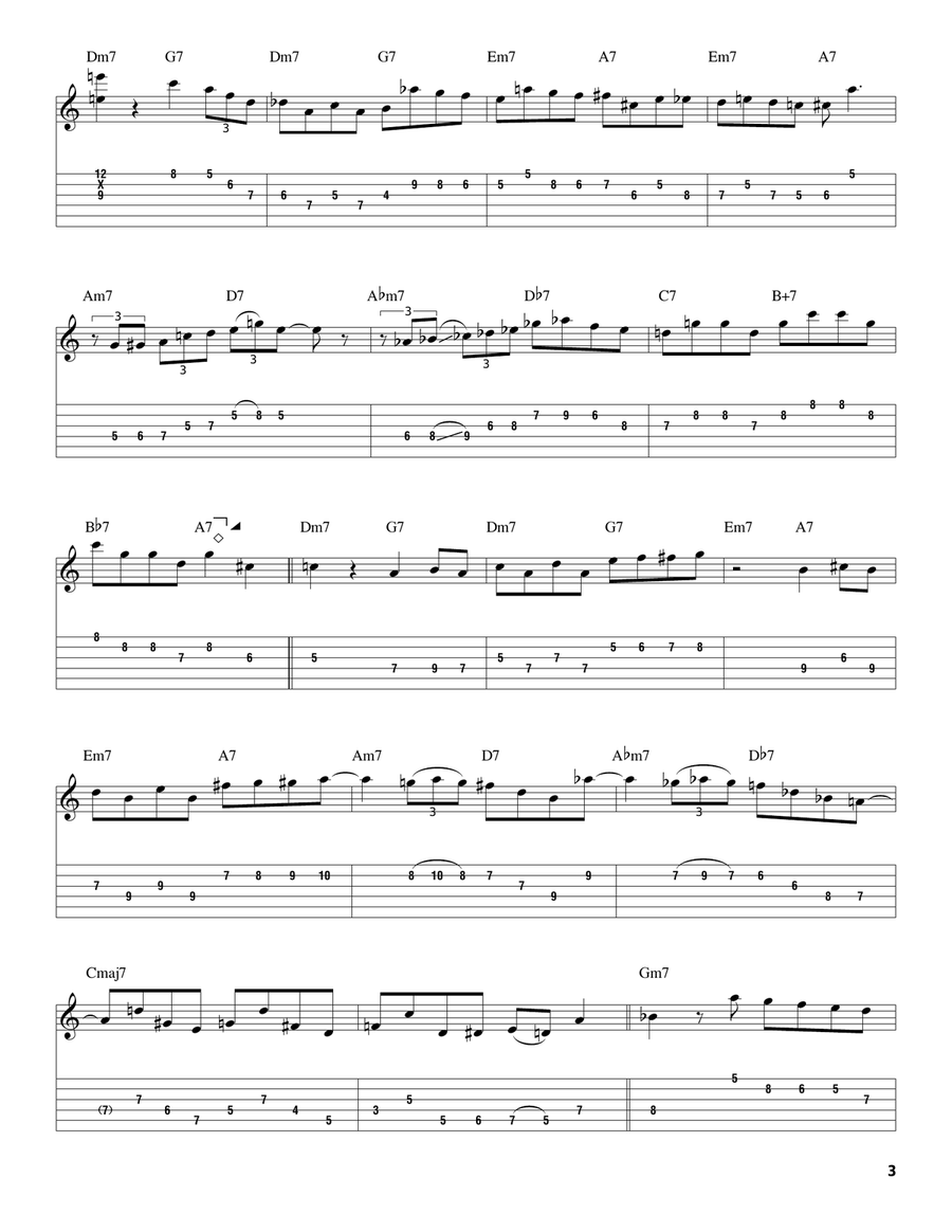Satin Doll Satin Doll Electric Guitar scores gallery preview page 3