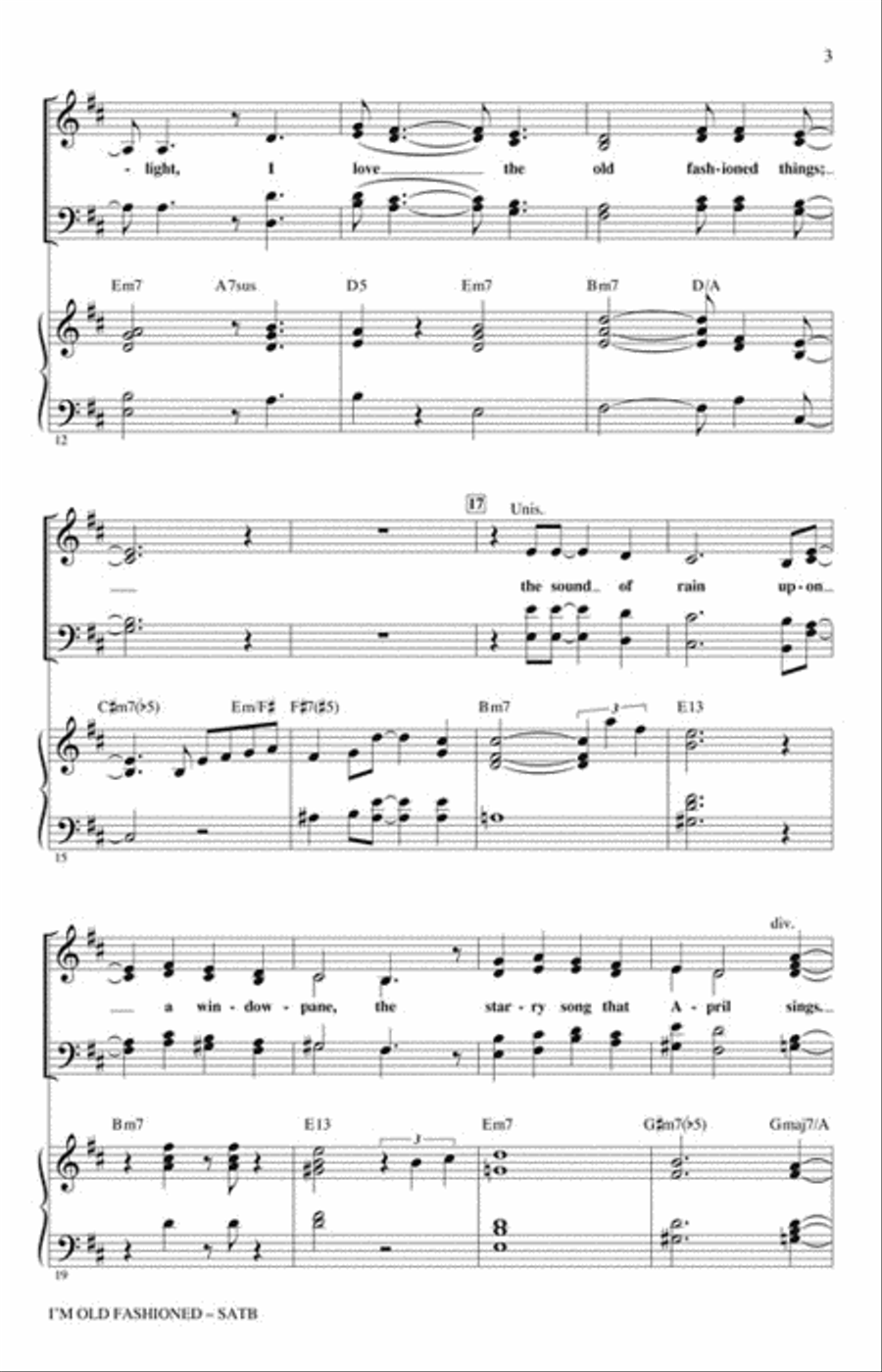 I'm Old Fashioned Choir scores gallery preview page 3