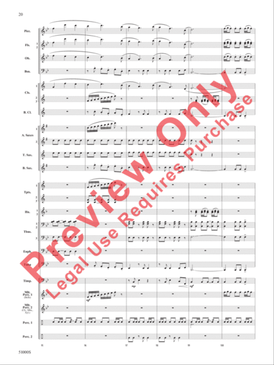 Eternal Flame Concert Band scores gallery preview page 21