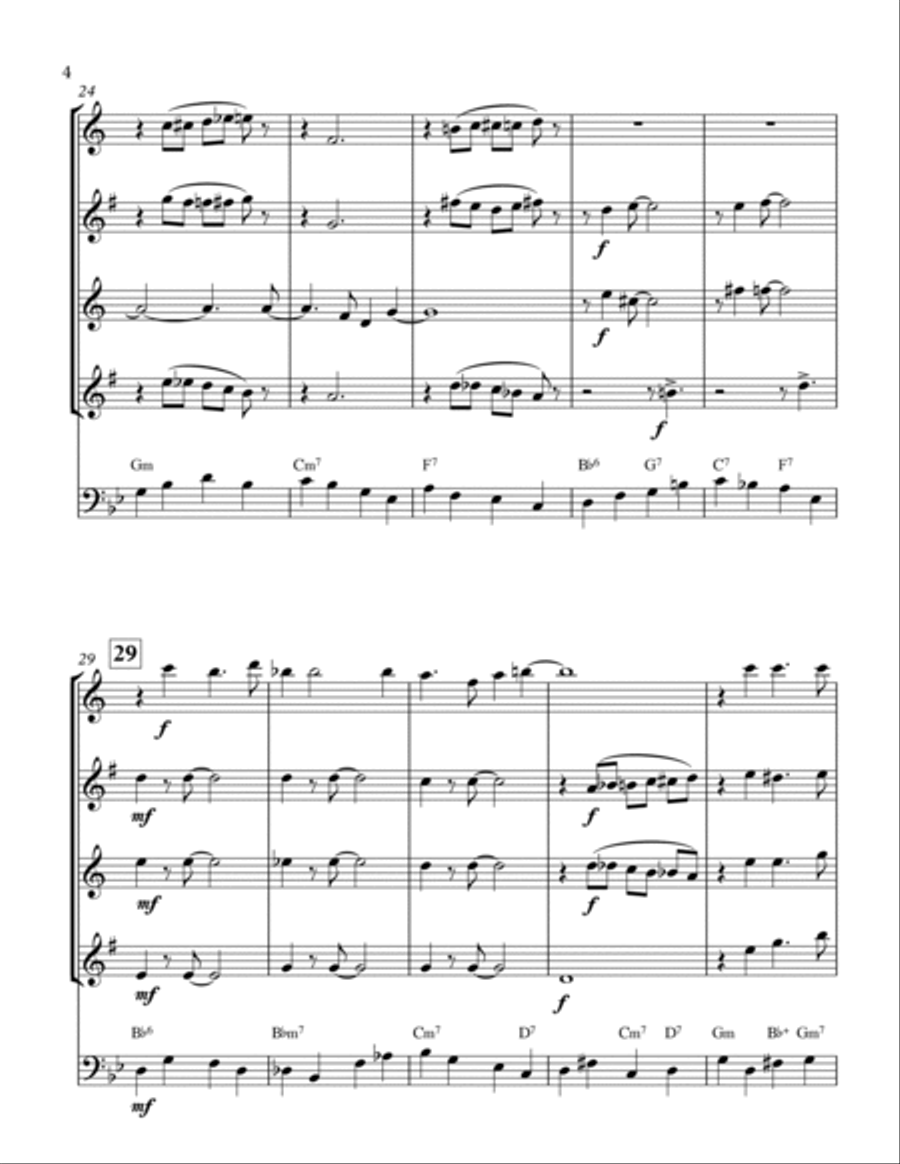 The Lady Is A Tramp The Lady Is A Tramp Saxophone Quartet scores gallery preview page 4