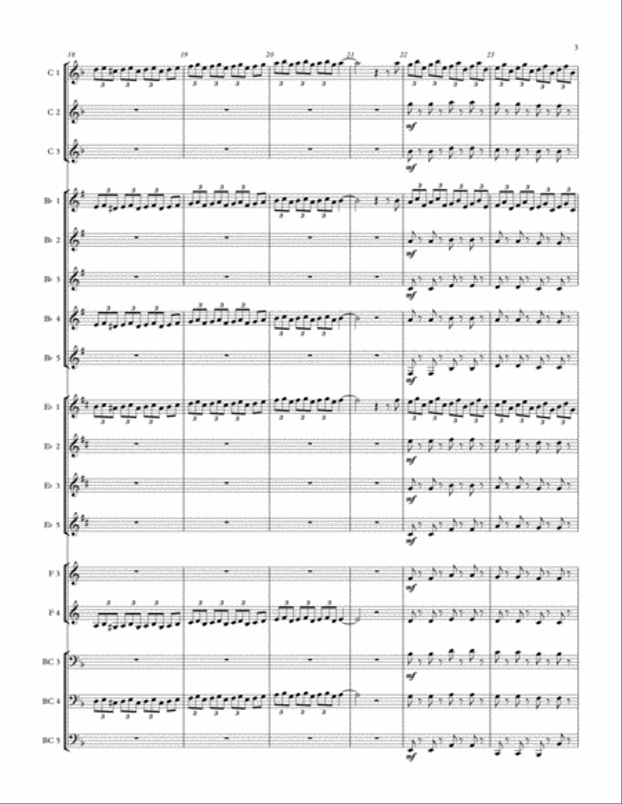 Toccata and Fugue - Adaptable Arrangement Concert Band scores gallery preview page 3