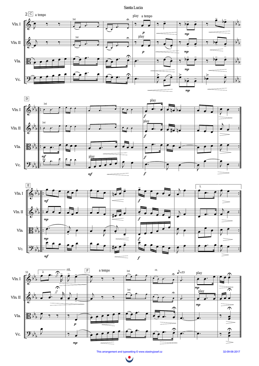 Santa Lucia String Quartet scores gallery preview page 2