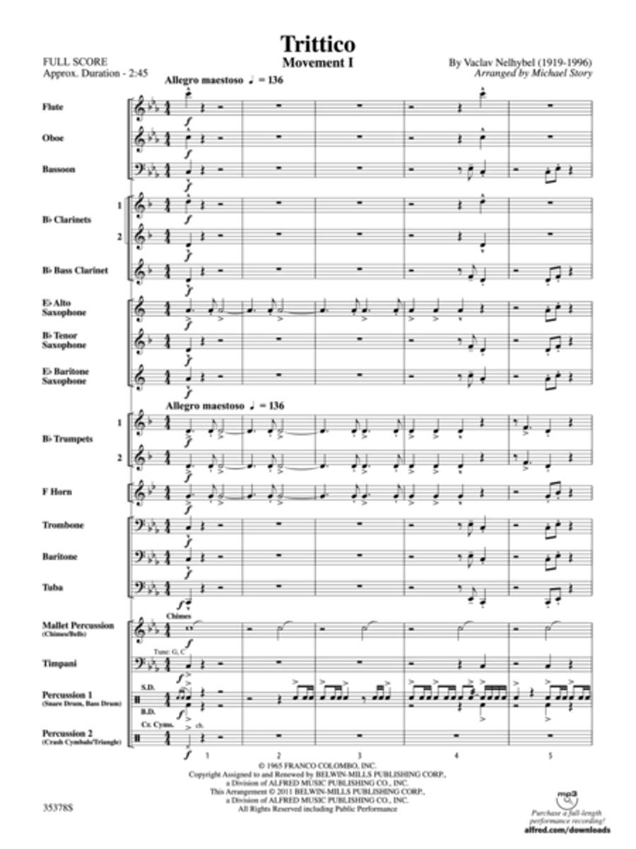 Trittico Concert Band scores gallery preview page 2